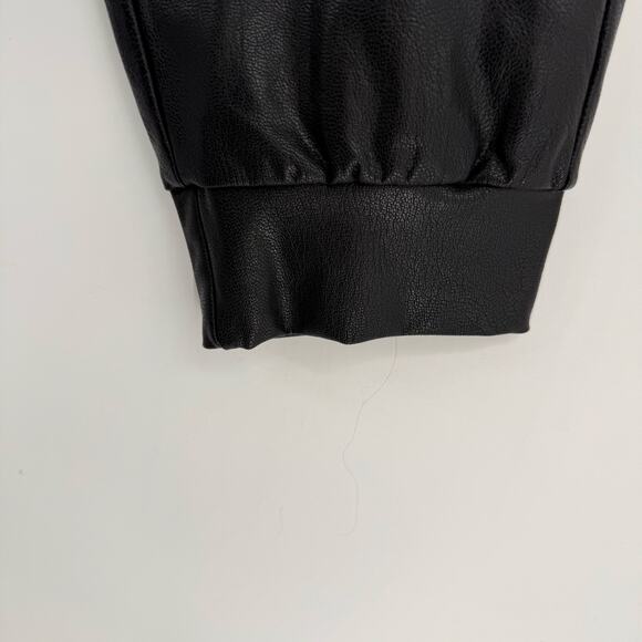Commando Faux Leather Jogger Women's Size M Black High Rise Pull On Relaxed Fit - Picture 7 of 9